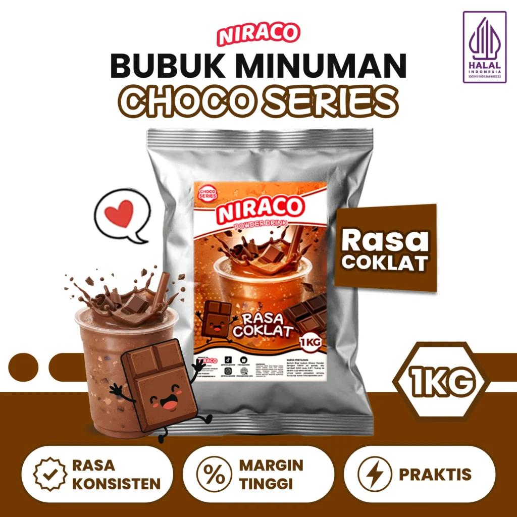Niraco Chocolate Powder 1kg – Bubuk Es Cokelat Cocol Kental Premium
