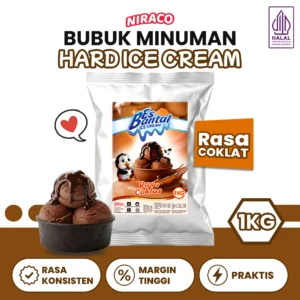 Niraco Hard Ice Cream Chocolate Powder 1kg – Bubuk Premiks Es Krim Coklat / Soft Ice Cream