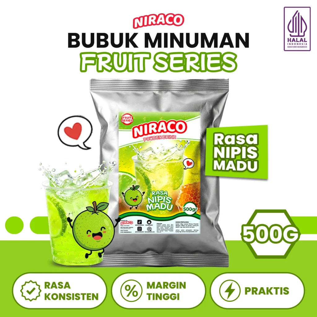 Niraco Lime Honey Powder 500gr – Bubuk Minuman Jeruk Nipis Madu Segar Premium