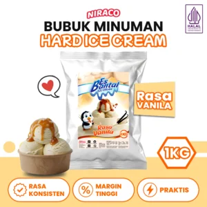 Niraco Hard Ice Cream Vanilla Powder 1kg – Bubuk Premiks Es Krim Vanila / Dessert Ice Cream